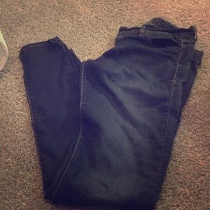 Dark denim skinny jeans